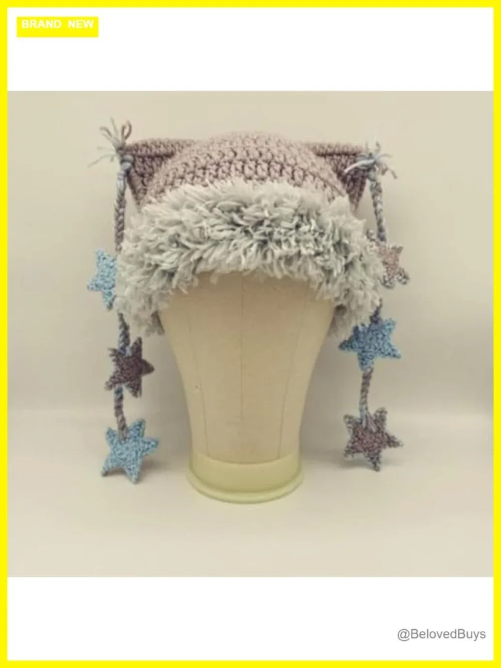 Cat Ear Knit Beanie Goth Grunge Y2K Winter Hat for Women